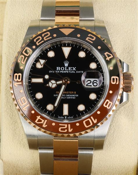 rolex gmt root beer rose gold|rolex gmt root beer price.